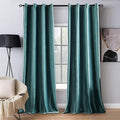 MIULEE 2 Panels Blackout Velvet Curtains Solid Soft Grommet Teal Curtain by MIULEE