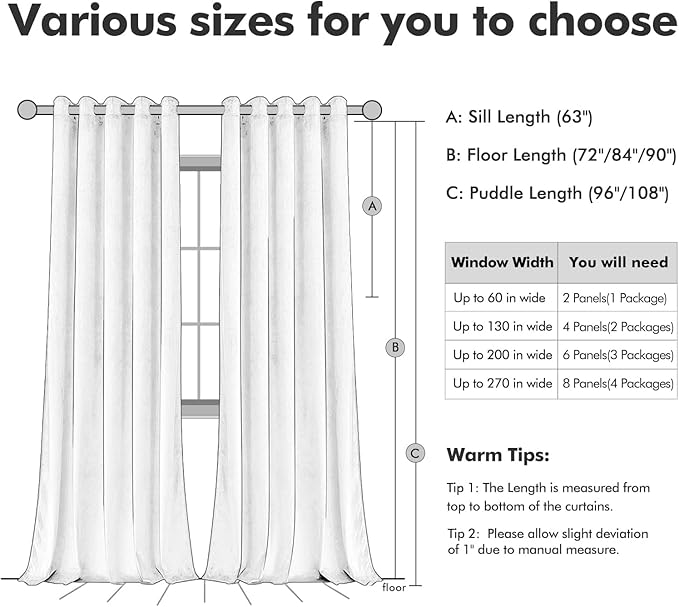 MIULEE Velvet Curtains Black Elegant Grommet Thermal Insulated Soundproof Room - Image 6