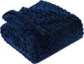 Blue Throw Blanket 50"×60" inches Gifts by Puncuntex