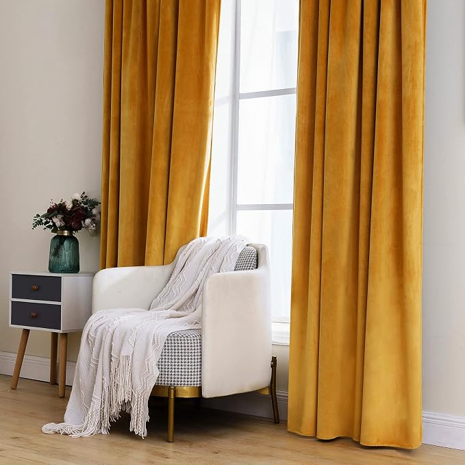 MIULEE Velvet Curtains 96 inches 2 Panels - Image 7