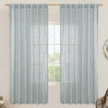 LAMIT Linen Blended Curtains for Bedroom, Faux Linen Textured Light Filtering by LAMIT