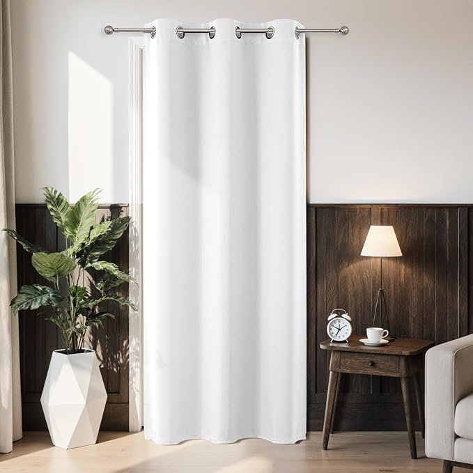 Joydeco Blackout Door Curtain for Doorway Privacy 84 Inches Long, Grommet by JOYDECO