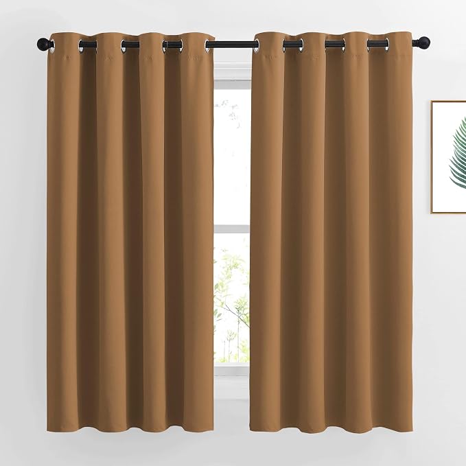 NICETOWN Bedroom Curtains 63 inch Length 2 Panels by NICETOWN