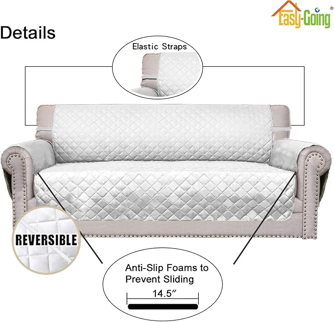 Easy-Going Sofa Slipcover Reversible Loveseat Sofa Cover Couch Cover - Image 3