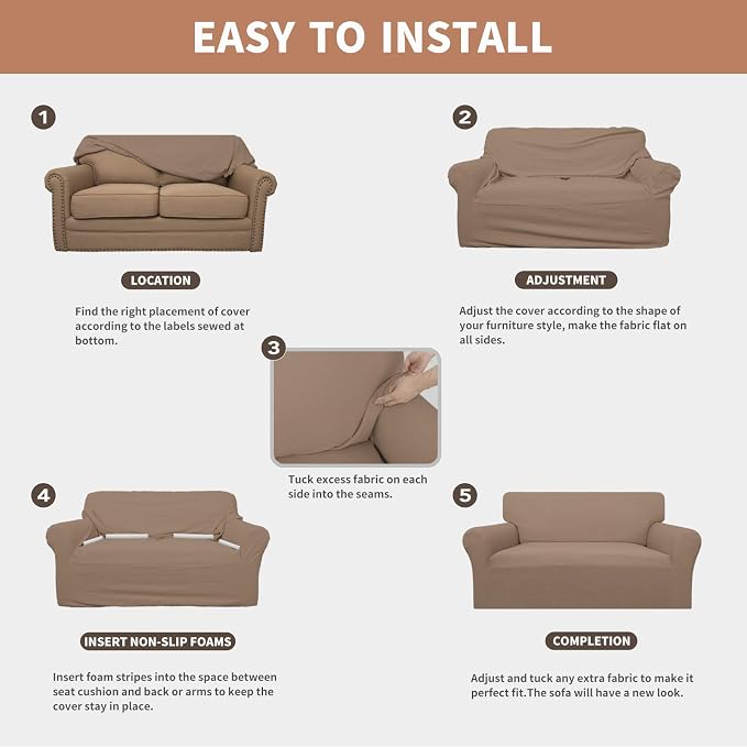 Easy-Going 100% Waterproof Chair Couch Cover, Dual Waterproof Sofa Cover - Image 5