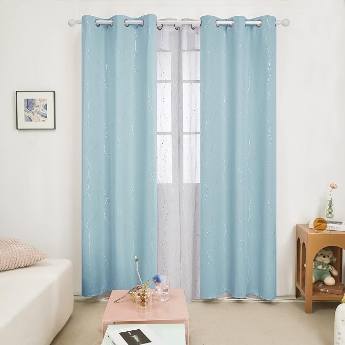 Deconovo Blackout Curtains, Thermal Insulated Soundproof Grommet Drapes - Image 2