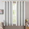MIULEE Linen Textured Curtains for Bedroom Solid 100% Blackout Thermal by MIULEE