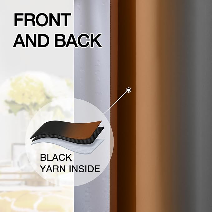 SimpleHome Ombre Room Darkening Curtains 84 inches Length - Image 4