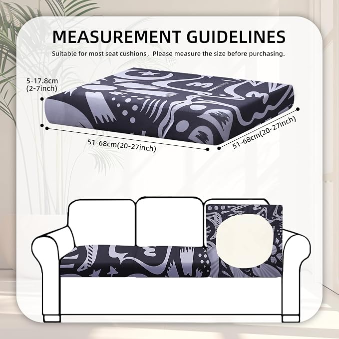 8Pcs Stretch Patio Cushion Covers, Outdoor Couch Covers Replacement, Outdoor - Image 2