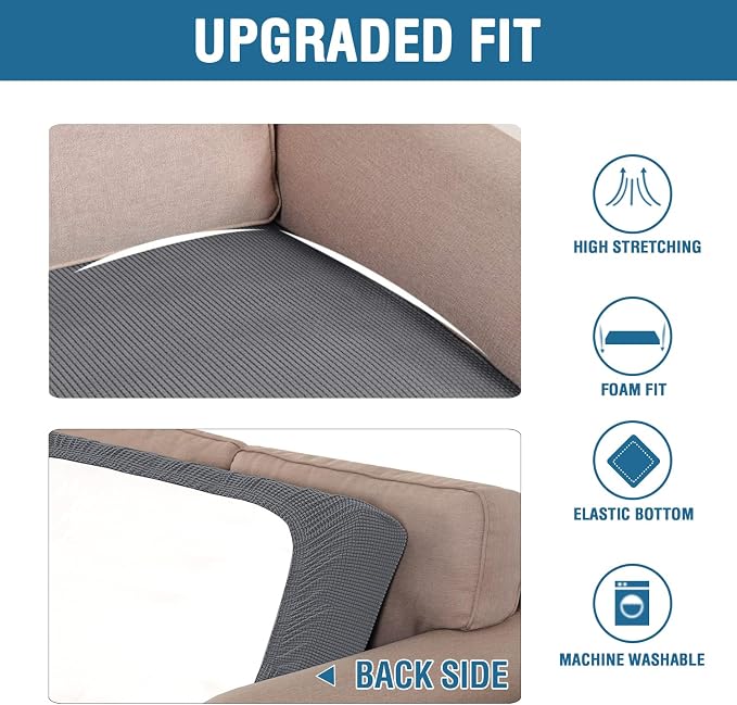 H.VERSAILTEX Super Stretch Individual Seat Cushion Covers Sofa Covers Couch - Image 6