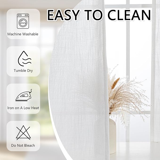 MYSKY HOME Natural Curtains for Living Room - Image 8
