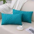 decorUhome Summer Throw Pillow Covers 12x20 Inch Set of 2, Soft Plush Faux Wool by decorUhome