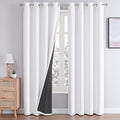 ChrisDowa White 100% Blackout Curtains 108 inch Long by ChrisDowa