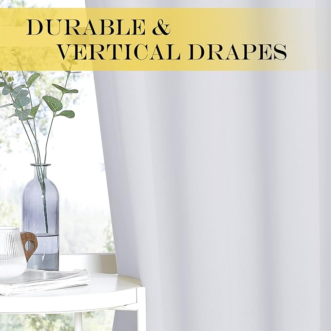 NICETOWN Room Divider Curtain, Sliding Door Curtain, Wide Width Thermal Drapes - Image 5