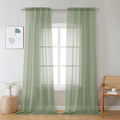 OVZME Living Room Sheer Curtains 120" Length 2 Panels Set by OVZME