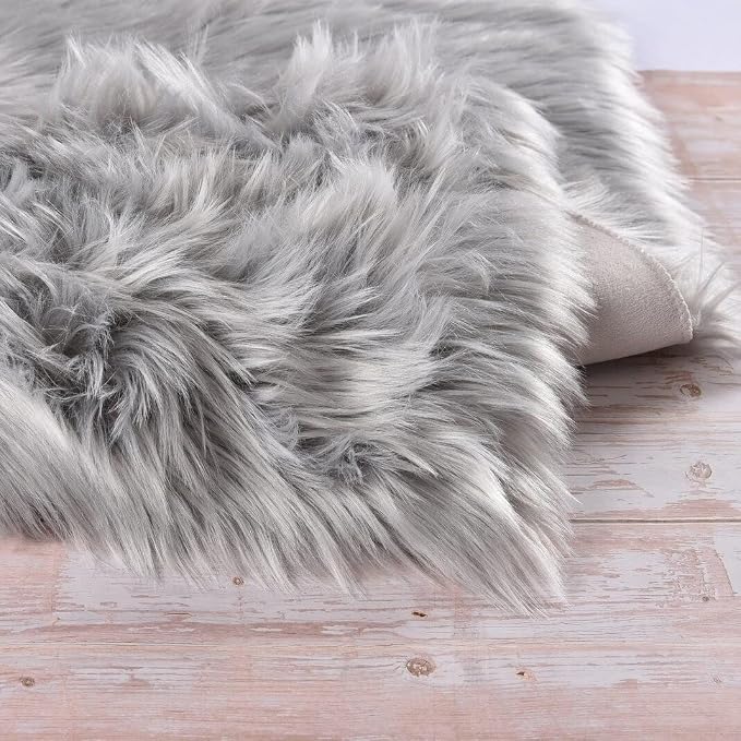 ORINOVA Shag Rug 6x9 Area Rugs for Bedroom Silver Grey Fluffy Machine Washable - Image 6