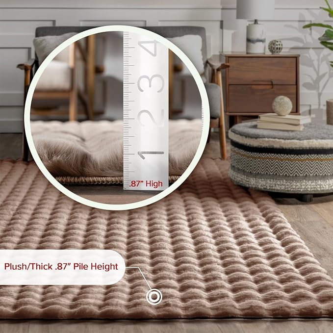 nuLOOM 5' x 8' Cozy Plush Area Rug, Machine Washable, Soft Fluffy Shag Carpet - Image 2