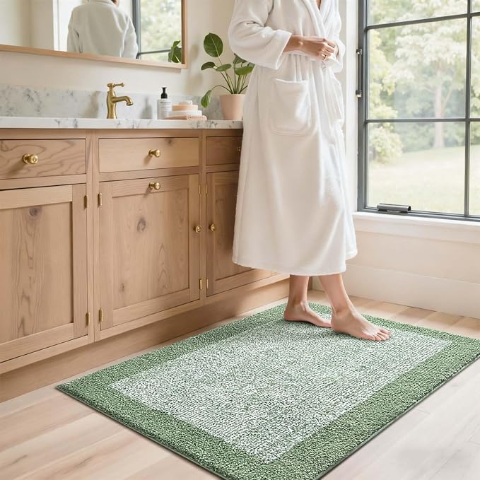 48x32 Large Bathroom Rugs Washable Non Slip, Soft Absorbent Quick Dry Mats - Image 3