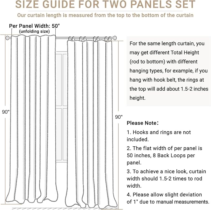 100% Blackout Shield Soft Pink Linen Blackout Curtains - Image 7