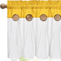 FRAMICS Farmhouse Valance Curtains, Boho Cotton Linen Kitchen Valance, Rod by FRAMICS