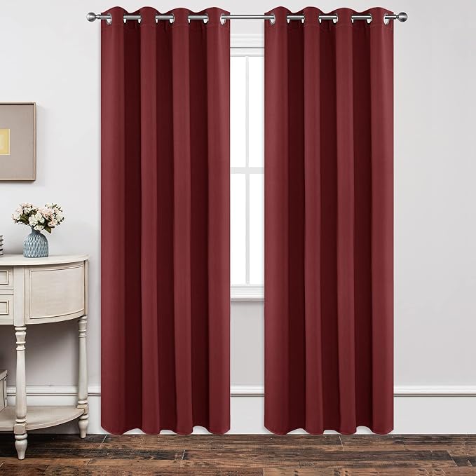 Joydeco Blackout Curtains 84 Inch Length 2 Panels Set, Thermal Insulated Long by JOYDECO