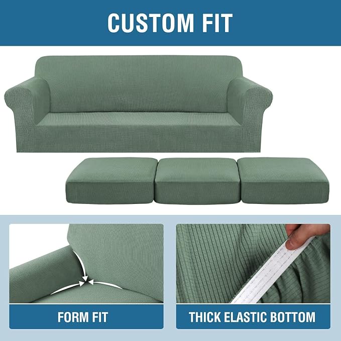 H.VERSAILTEX 4 Piece Stretch Sofa Covers - Image 4
