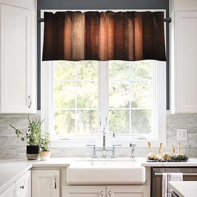 Emvency 2 Pack Valances Window Treatments, 52x18 Inch Rod Pocket Valances - Image 7