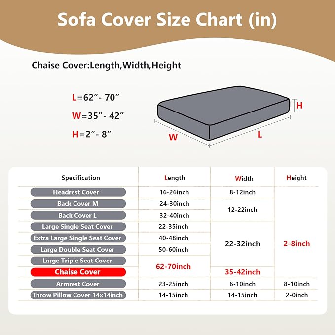 Couch Cushion Covers for Sofa Couch Covers Wear-Resistant Universal Sofa Cover - Image 3