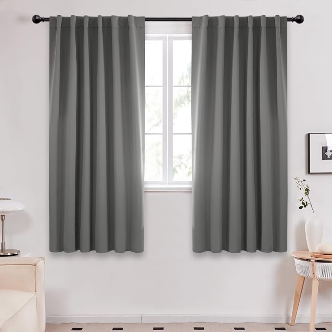 Deconovo Blackout Curtains, Thermal Insulated, W52 x L63 2 Panels, Back Tab by Deconovo