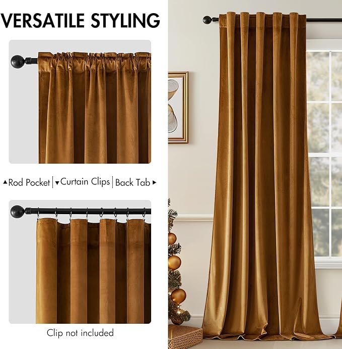 MIULEE Velvet Curtains 96 inches - Image 2