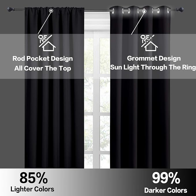 RYB HOME Large Blackout Curtains - Image 5