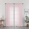 OWEINE Sheer Curtains 78 Inches Long 2 Panels Set, Rod Pocket Fimly Voile Solid by OWENIE