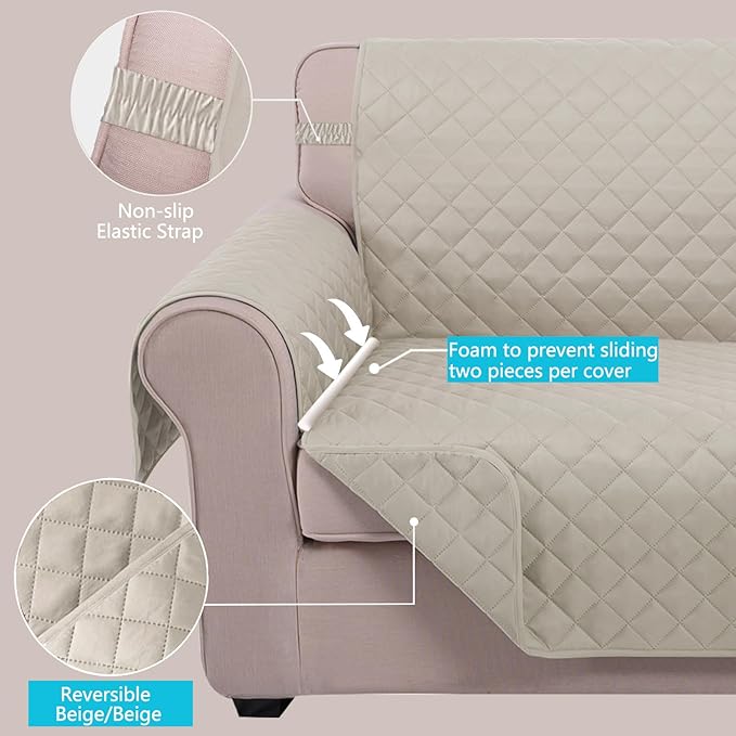 U-NICE HOME Reversible Sofa Cover Couch Cover - Image 3