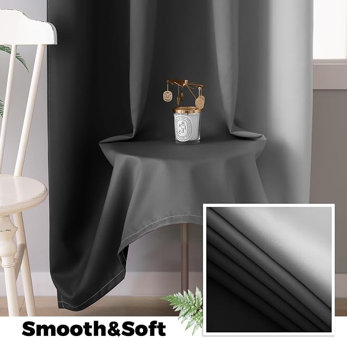 Yakamok 100% Blackout Curtains 84 Inch Length 2 Layers, Light Blocking Thermal - Image 5
