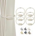 BEL AVENIR Magnetic Curtain Tiebacks, Decorative Drapery Holdbacks Modern Woven by BELAVENIR