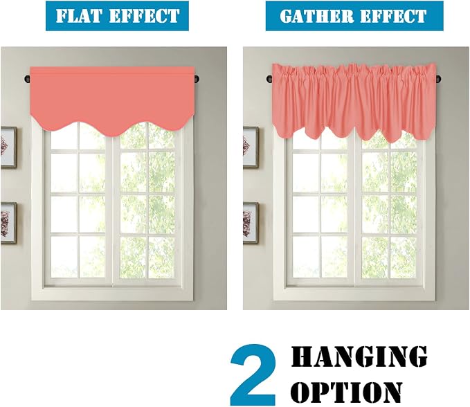 H.VERSAILTEX 4 Panels Christmas Blackout Curtain Valances - Image 5
