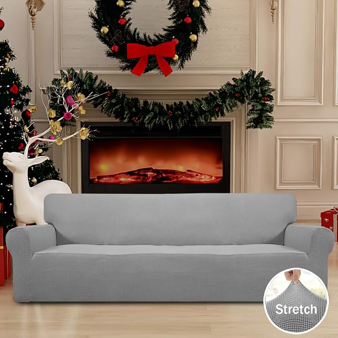 Easy-Going Stretch 4 Seater Sofa Slipcover 1-Piece Sofa Cover Furniture - Image 2