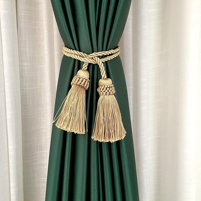 Fenghuangwu Curtain Tiebacks Handmade Decorative Curtain Holdbacks Rope - Image 4