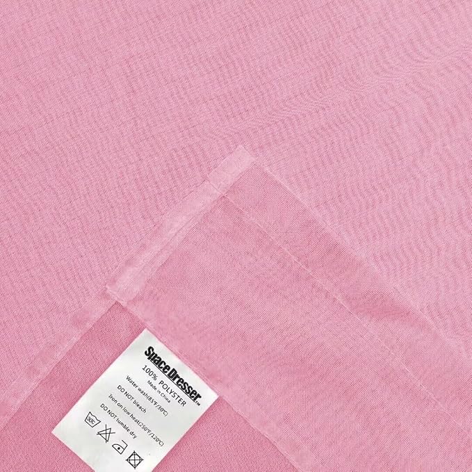 SpaceDresser Sheer Voile Window Treatment Rod Pocket Curtain Panels - Image 5