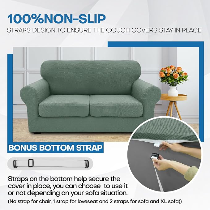 XINEAGE New 4 Pieces Couch Covers - Image 5