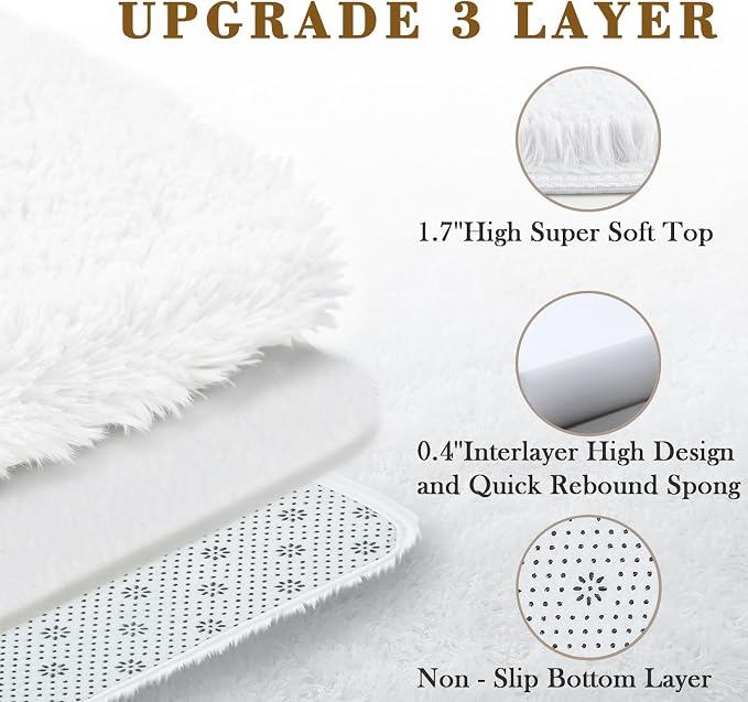 Super Soft Shaggy Area Rugs for Bedroom 4x6 Feet, Shaggy Plush Living Room Shag - Image 4