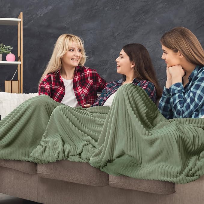 Buryeah 6 Pcs Flannel Throw Blanket Bulk 50 x 60 in Sleepover Blanket Outdoor - Image 5