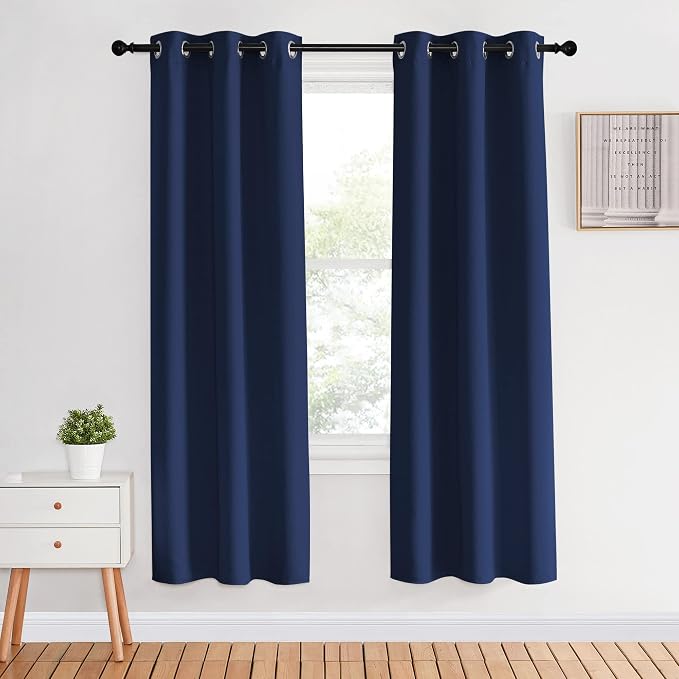 NICETOWN Blackout Curtain Panels 70, 1 Pair, 34 inch, Window Treatment Energy by NICETOWN