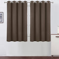 LEMOMO Chocolate Brown Thermal Blackout Curtains/52 x 54 Inch/Set of 2 Panels by Lemomo