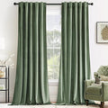 MIULEE Sage Green Velvet Curtains 84 inches by MIULEE