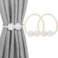 Melaluxe 2 Pack Magnetic Curtain Tiebacks, Decorative Curtain Holdbacks by Melaluxe
