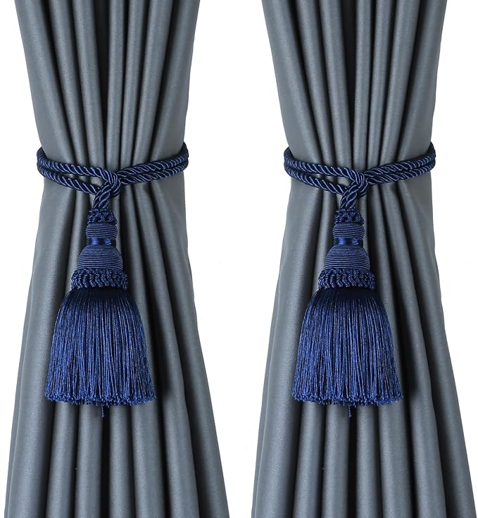 Fenghuangwu 2 Pack Curtain Tie Backs Rope Tassels by fenghuangwu