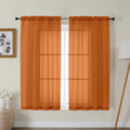 Gwine Burnt Orange Sheer Curtains by Gwine