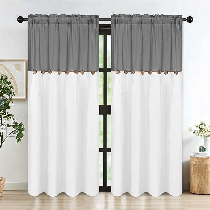 FRAMICS Farmhouse Cotton Linen Curtains - Image 2
