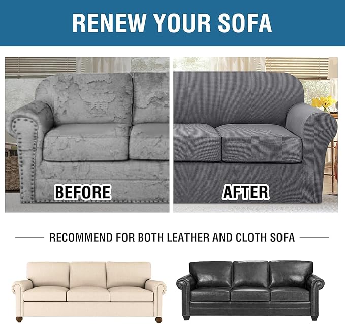 H.VERSAILTEX 4 Piece Stretch Sofa Covers - Image 7
